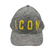 Dsquared2 D2 Icon Yellow Logo Gray Cotton Unisex Baseball Cap Hat OS