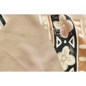 Alberto Fabiani Beige & Black Floral Flowers Square Silk Scarf Foulard Wrap