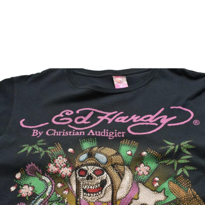 Ed Hardy by Christian Audigier Black Tattoo Art T-shirt Top Men size M