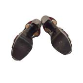 Yves Saint Laurent YSL multicolor Tribute suede leather sz 41 sandals platform