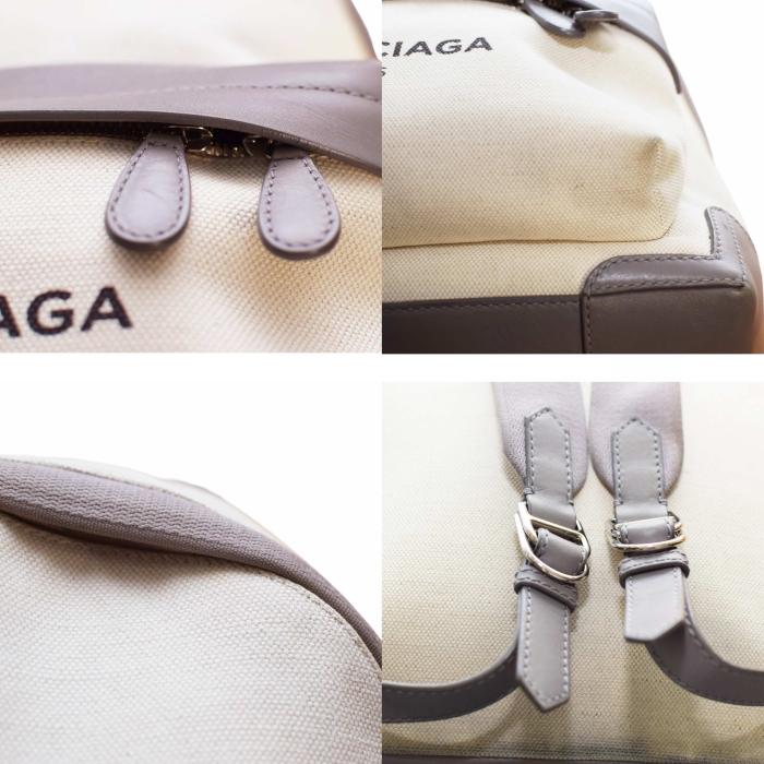 Balenciaga Natural cotton Canvas and Gray leather backpack Rucksack Unisex