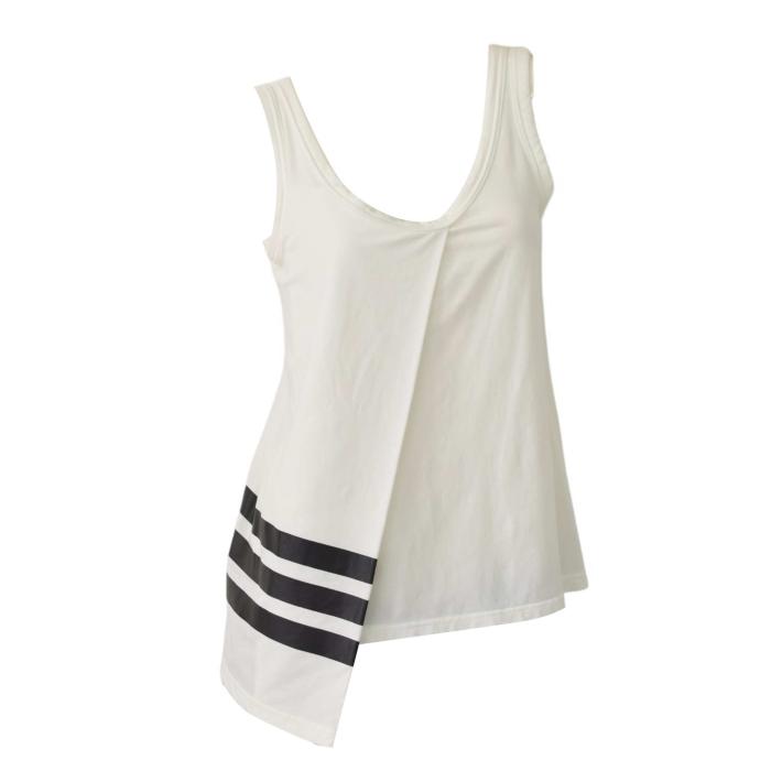 Y-3 Adidas Yohji Yamamoto White Asymmetric Tank Top size M