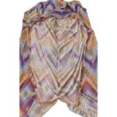 Melissa Odabash Multicolor Geometric Modal Tunic Blouse Top - size S