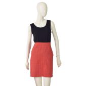 Max Studio Red Cotton Broderie Embroidered Mini Length Skirt Back Slit size 6