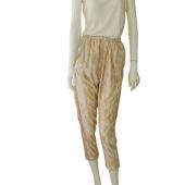 Forte Forte Le Stampe White and Salmon Pink Cropped trousers pants size 0