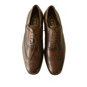 TOD's brown leather Brogues lace-up low top dress shoes size 8, EU 42 NWOTB