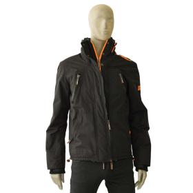 Superdry Black &amp; Orange Zipper Front Nylon The Wind Attacker Men Jacket size M