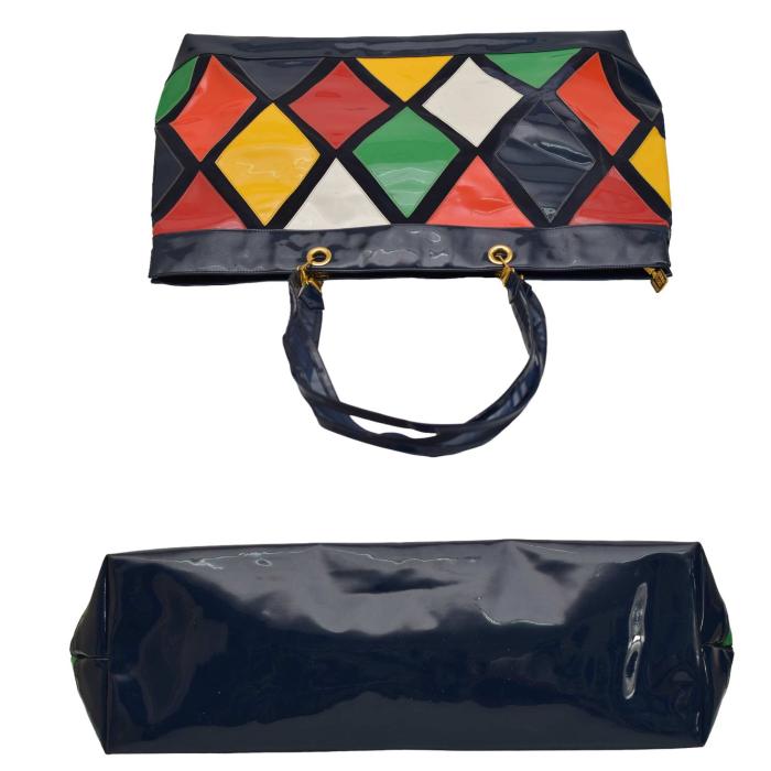Moschino Multicolor  Harlequin Extra Large Shoulder bag Summer Beach Tote