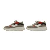 Makris Multicolor Leather & Suede Inner Platform Sneakers Trainers Shoes 39