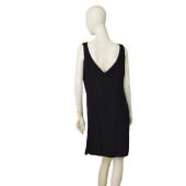 Benetton Black Sleeveless Mini Length Tank Dress Back Zipper Size L