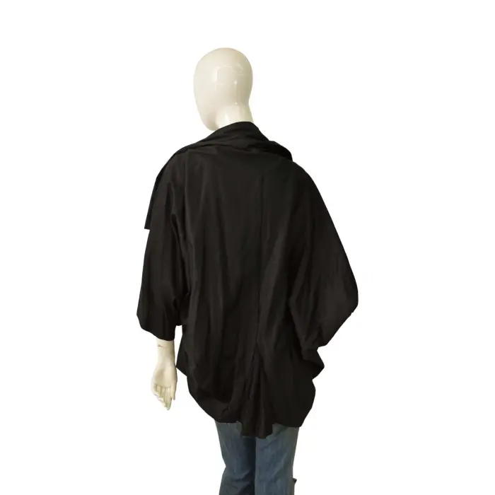 Chic Simple Black One Size Relaxed Cardi Cardigan One Button