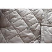 Burberry Gray Quilted Lightweight Double Breasted Trench Jacket size L