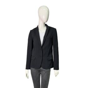 Zadig &amp; Voltaire Vany Serpent Black Fitted Two Button Jacket Blazer size S