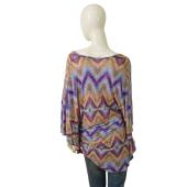 Melissa Odabash Multicolor Geometric Modal Tunic Blouse Top - size S