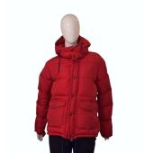 Moncler Giubbotto Red Quilted Puffer Padded Down Long Jacket Coat Parka Size 3