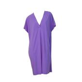 Raffaello Rossi Joyce Purple Knee Length V- Neckline Pull Over Dress size 46