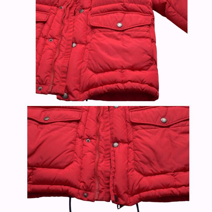 Moncler Giubbotto Red Quilted Puffer Padded Down Long Jacket Coat Parka Size 3