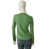 DSquared2 D2 Green Woman's Long Sleeve T-shirt Buttons Top Size M