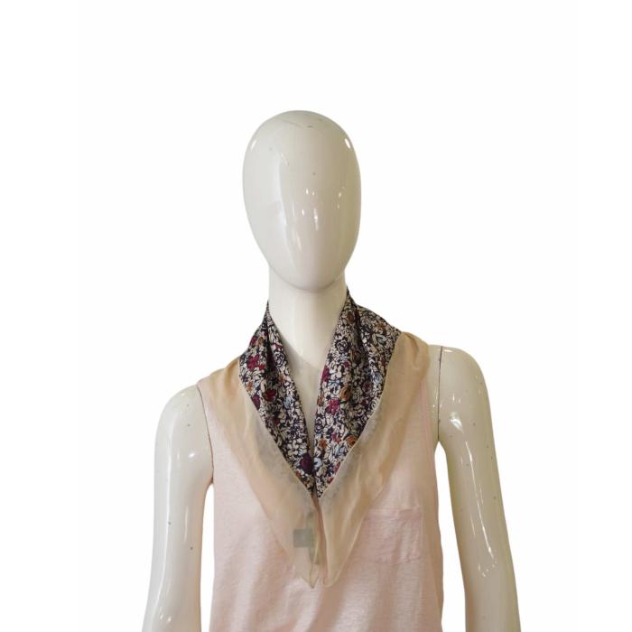 Lauren Ralph Lauren Floral 100% Silk Square Scarf Foulard
