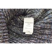 Chloe Shiny Midnight Blue V Neckline Silk Blend Knit Cardigan size XS