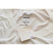 Moschino Jeans Love Has No Colors White Short Sleeve Cotton Top T-shirt size 46