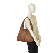 GUCCI New Jackie Brown Leather Tassels Large Hobo Shoulder Bag Handbag