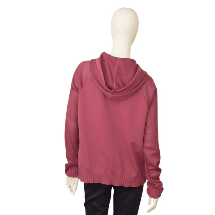 Victoria Sport Fuchsia Zipper Front Hooded Cardigan Cardi Jacket size L