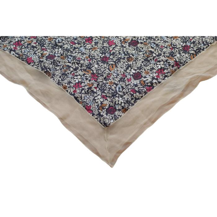 Lauren Ralph Lauren Floral 100% Silk Square Scarf Foulard