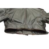 Jean Paul Gaultier JPG Jeans Black Distressed Leather Crop Biker Jacket size 44