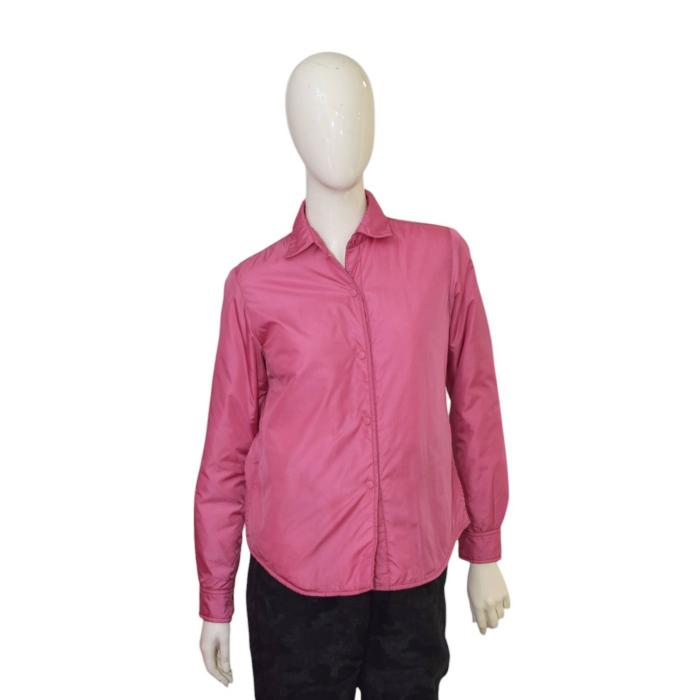 Aspesi Glue Pink Nylon Lightweight Thermore Lined Trench Raincoat Jacket size XS