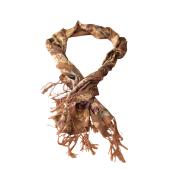 Ralph Lauren Floral Long Earthly Hues Brown Beige Scarf Foulard Wrap w. Fringes