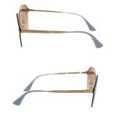 Prada SPR64T Degrade Pink Metallic Gold Polygon Women's Fashion Sunglasses