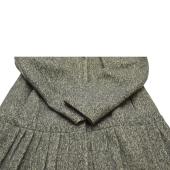 Prada Gray Melange Tweed Wool Cashmere Knee Length Coat w. Pleats size 40