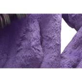 Versace Classic V2 Purple Fur Open Front Jacket w. Pockets size 42