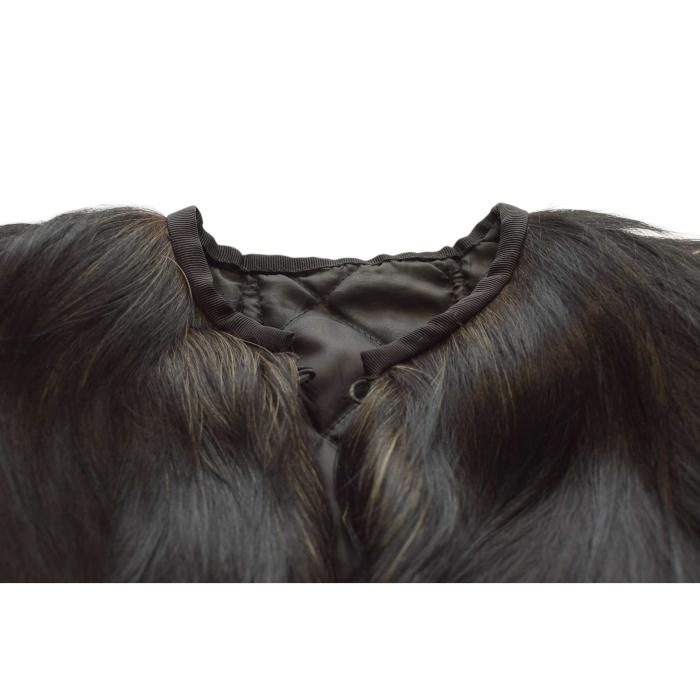 Black Long Hair Genuine Fur Jacket