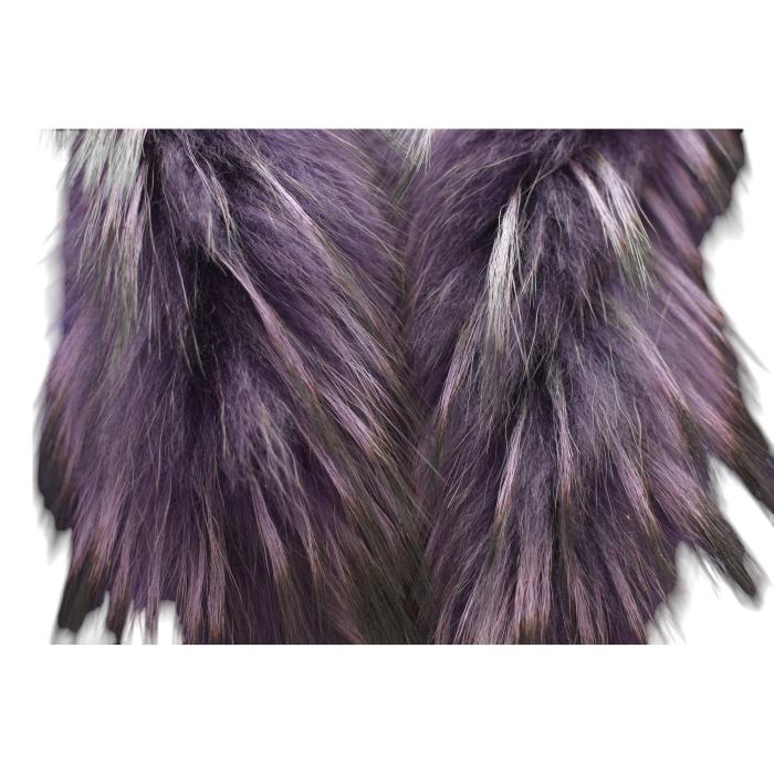 Versace Classic V2 Purple Fur Open Front Jacket w. Pockets size 42