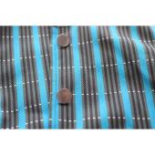 Carlisle Blue Green & Black Check Cotton Button Front Blazer Jacket size 4