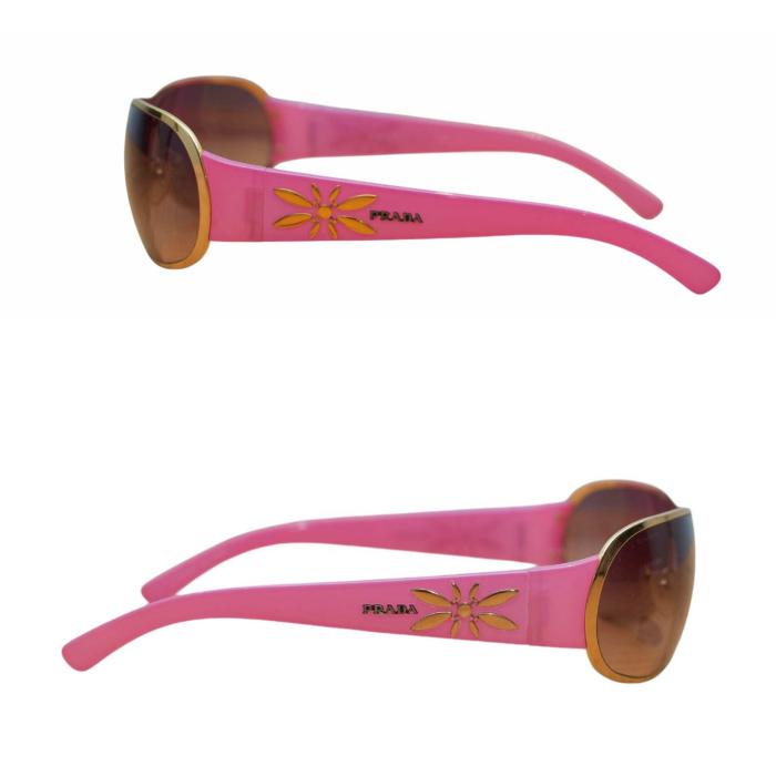 Prada RAJ187 4AE Metallic Gold & Pink Braces Women's Fashion Sunglasses