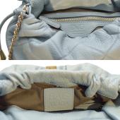Dolce & Gabbana Vlada Blue Quilted Leather Flap Top Chain Crossbody Shoulder Bag