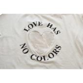 Moschino Jeans Love Has No Colors White Short Sleeve Cotton Top T-shirt size 46