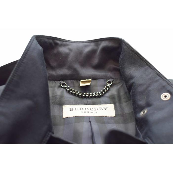 Burberry Women's Blue Double Breasted Short Military Style Belted Jacket UK 10