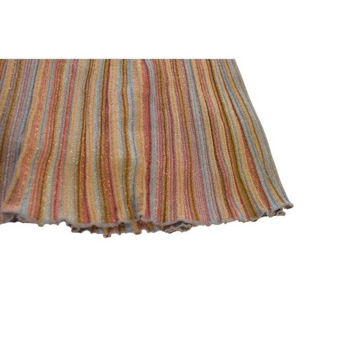 FERRE Striped Earthly Hues w. Metallic Shine Sleeveless Knit mini Dress size XS