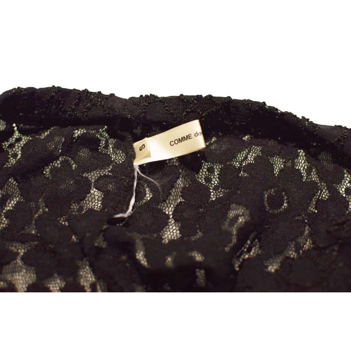 Comme des Garcons Black Sheer Floral Elastic Lace Leggings Trousers Pants S