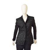 Dries Van Noten Black Tweed Woolen Button Closure Fitted Blazer Jacket size 40