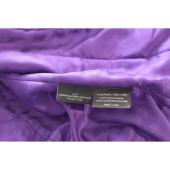 Gucci Purple Leather Zipper & Golden Clips High Neck Fitted Waist Jacket ( S )