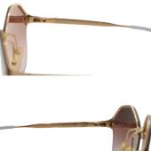 Prada SPR64T Degrade Pink Metallic Gold Polygon Women's Fashion Sunglasses