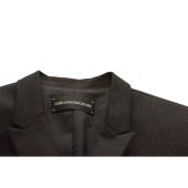 Zadig & Voltaire Vany Strass Black Shiny Fitted Two Button Jacket Blazer size S