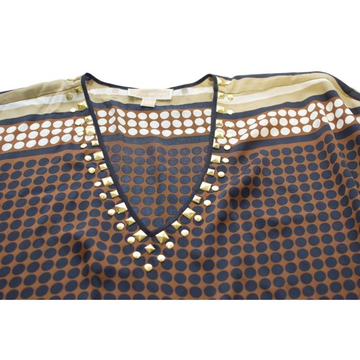 Michael By Michael Kors Earthly Hues Studded Caftan Mini Length dress size S / M