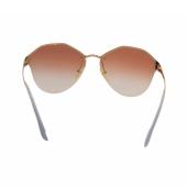 Prada SPR64T Degrade Pink Metallic Gold Polygon Women's Fashion Sunglasses