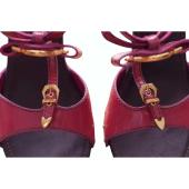 Louis Vuitton Fuchsia Pink Patent Leather Wooden Heel Sandals Ankle Strap 39,5